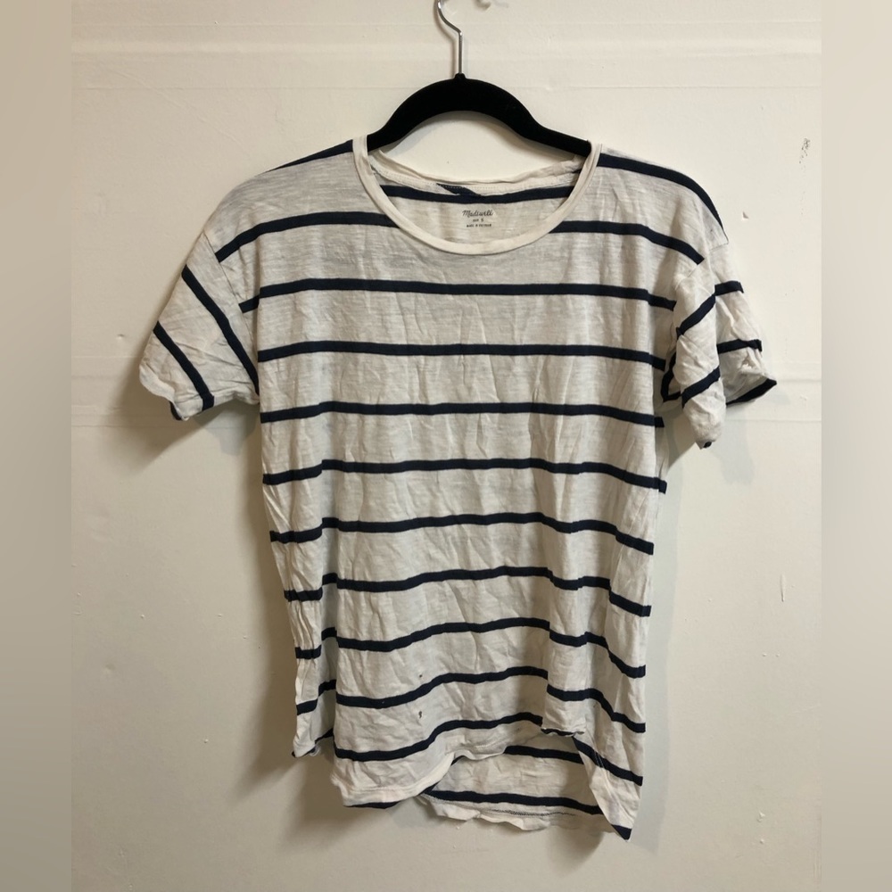Madewell Blue Striped T Shirt